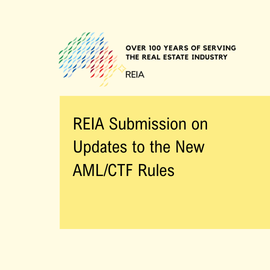 REIA Submission on Updates to the New AML/CTF Rules